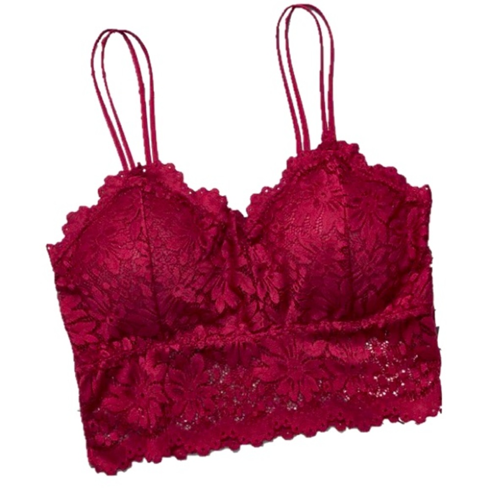 Lace Cropped Bralette…Sz: M….Color: Wine….New without Tags!!